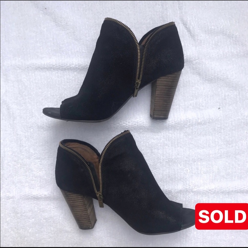 Lucky Brand Heeled Peep-Toe Booties